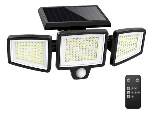 Reflector Con Panel Solar Luz Exterior
