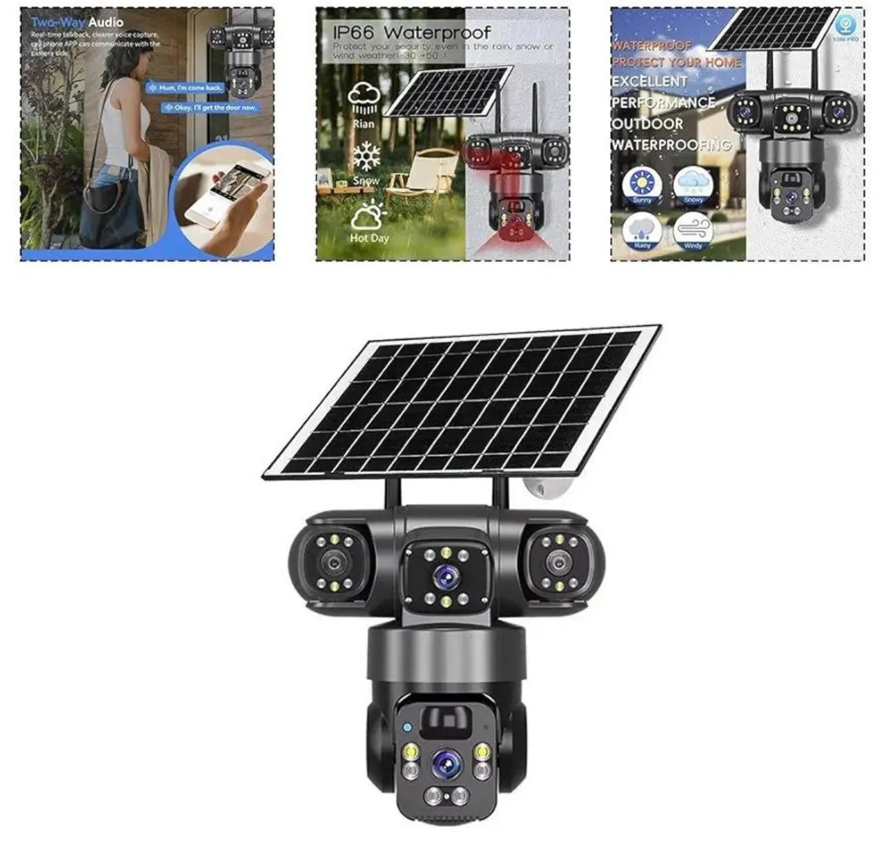 Cámara De Seguridad Con Panel Solar