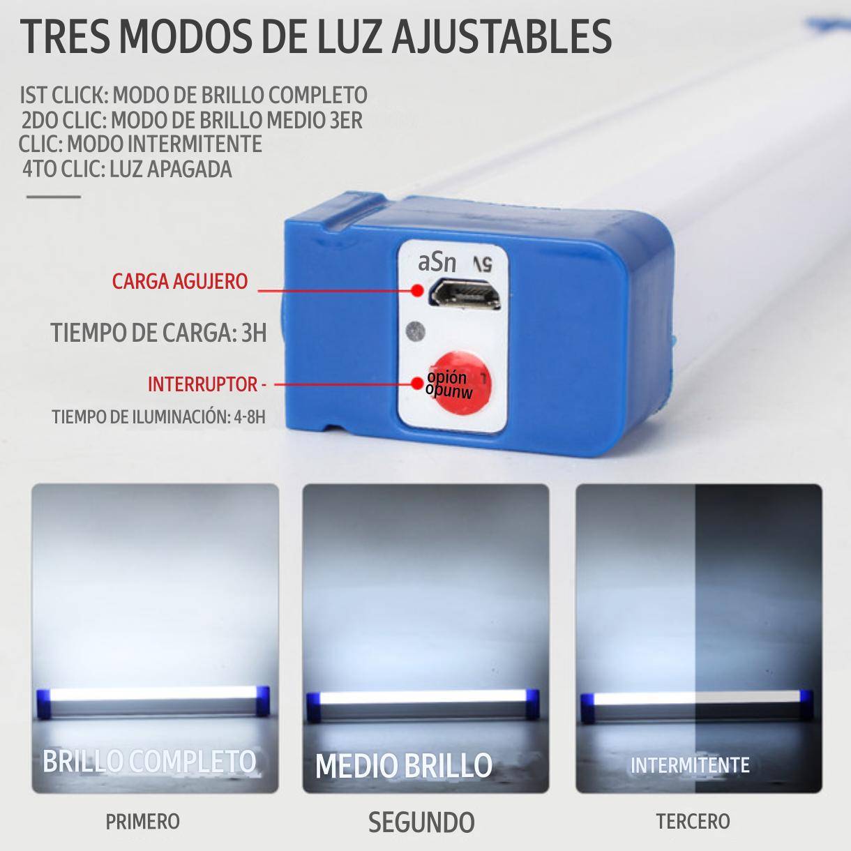 Barra Lampara Recargable